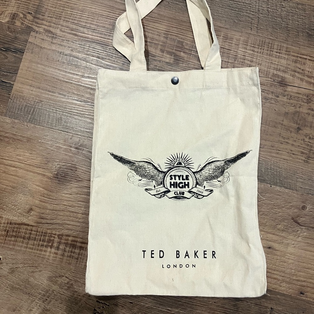 Ted Baker Cream Canvas Style High Tote Bag
